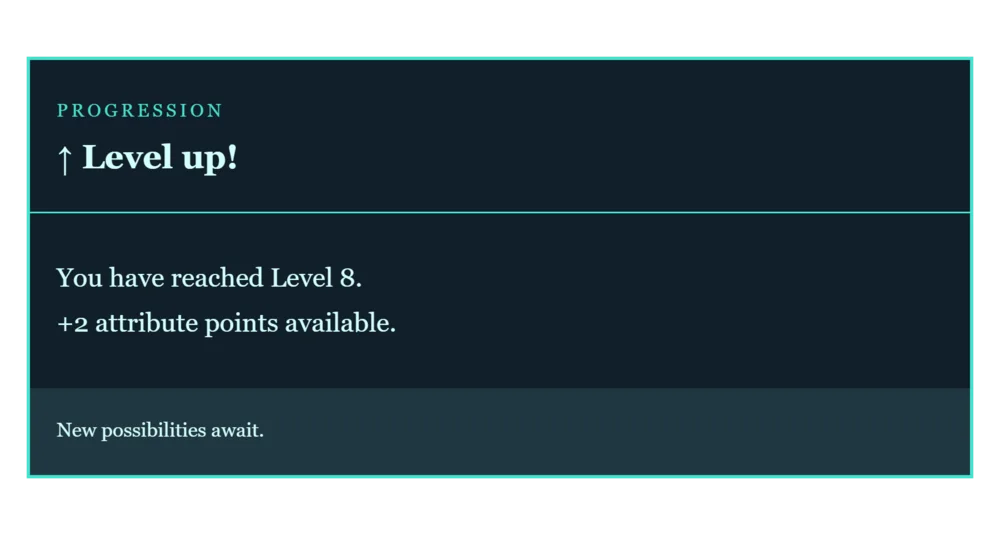 Level up component